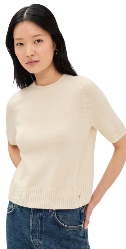 ANINE BING Jackson Cashmere Sweater Ivory