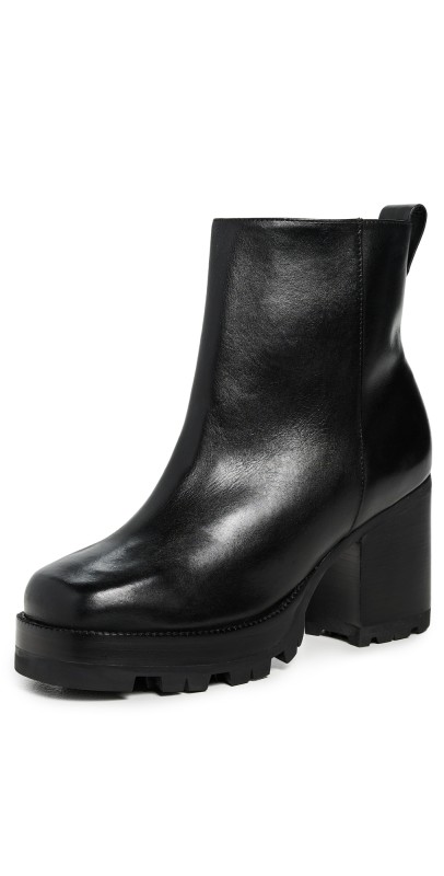 Schutz Platform Booties Black