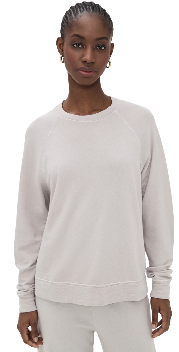 James Perse French Terry Relaxed Sweatshirt Salt Pigment