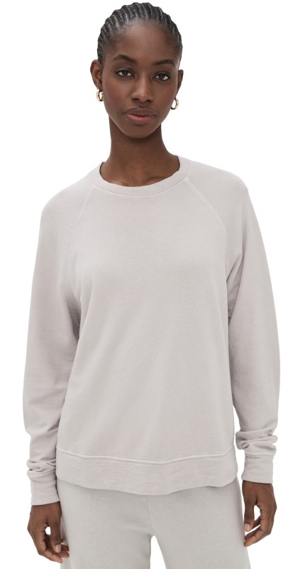 James Perse French Terry Relaxed Sweatshirt Salt Pigment