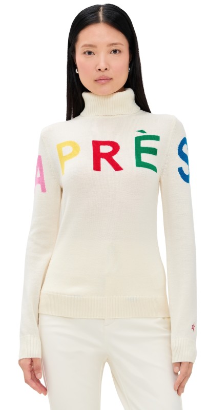 Perfect Moment Apres Sweater II Snow White/Rainbow