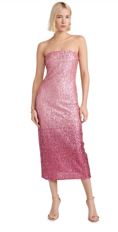 LoveShackFancy Stasia Dress Pink Ombre
