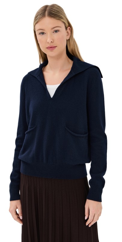 LISA YANG Surie Cashmere Sweater Navy