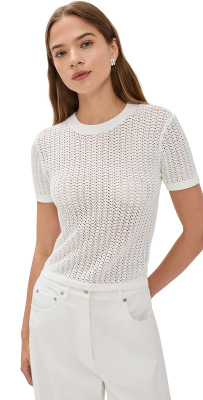 Joe's Jeans The Crochet Baby Tee Ecru