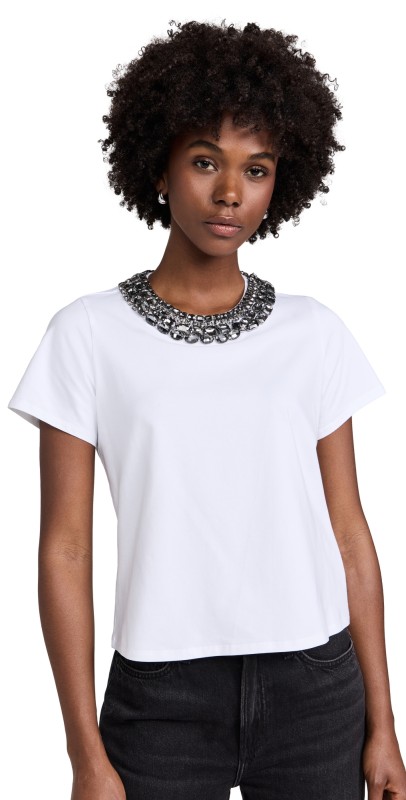 Cinq à Sept Chunky Necklace Brooklyn Tee White