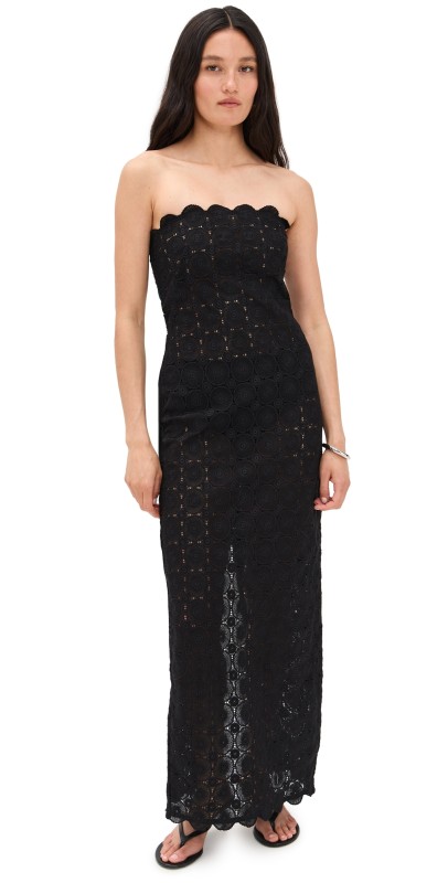 St. Agni Doily Column Dress Black