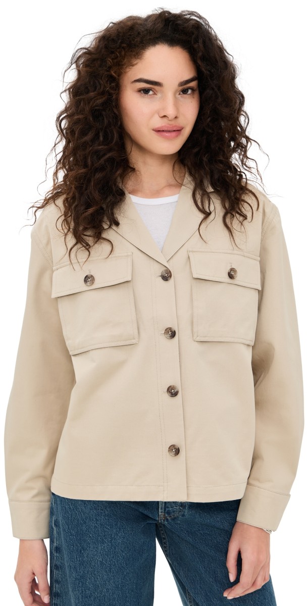 ANINE BING Sawyer Shirt Taupe