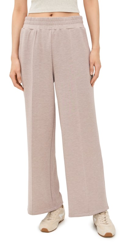 Varley The Wide Leg Pants 28 Taupe Marl