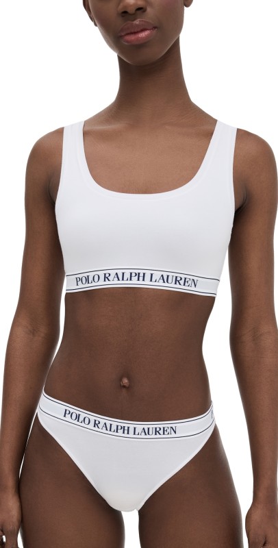 Polo Ralph Lauren Scoop Cropped Tank White Cloud