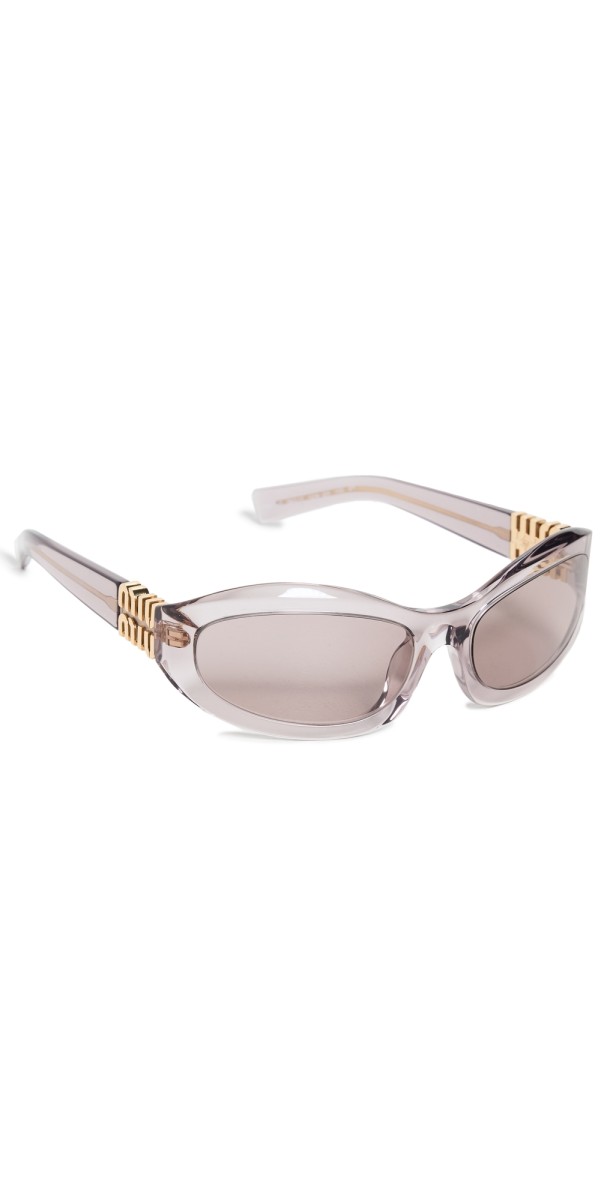 Miu Miu Glimpse Sunglasses Mauve Transparent
