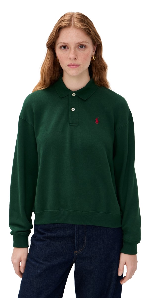 Polo Ralph Lauren Arctic Fleece Polo Long Sleeve Pullover Northwest Pine