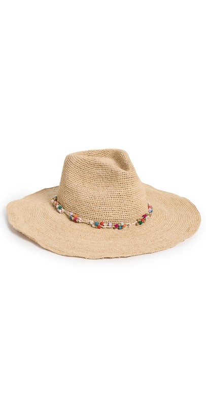 Hat Attack Mill Continental Straw Hat Natural/Mult