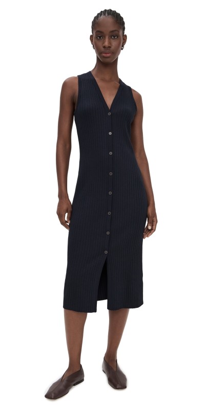 Vince Rib Sleeveless Dress Coastal