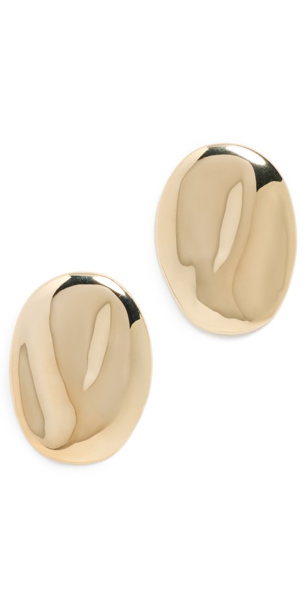 Jennifer Zeuner Jewelry Haven Earrings 18k Yellow Gold Plated Silver