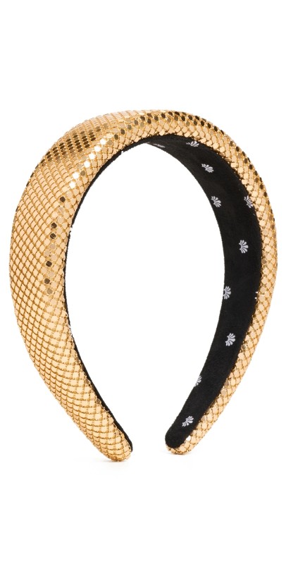 Lele Sadoughi Alice Chain Mail Headband Bronze 720