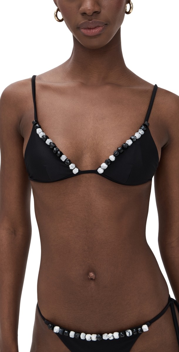 SIR. Baci Beaded String Top Black