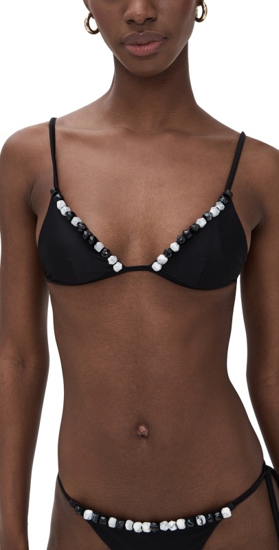 SIR. Baci Beaded String Top Black