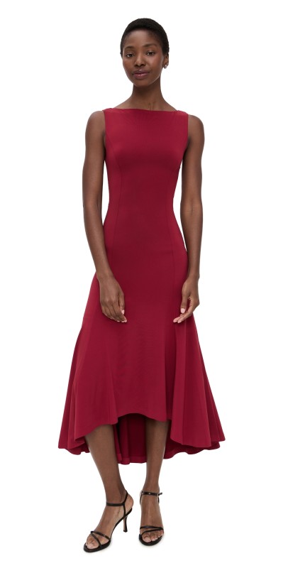 GUIZIO Daye Midi Dress Bordeaux