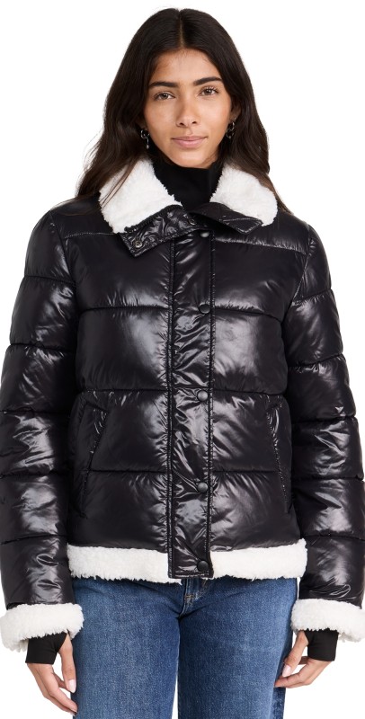 Avec Les Filles Puffer Jacket Black