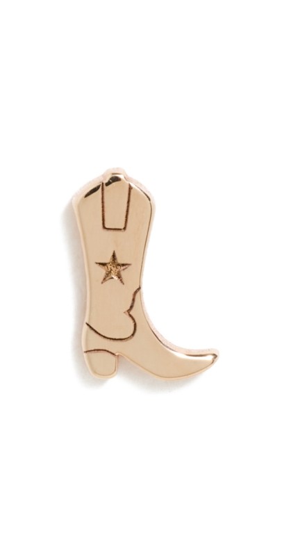 Zoe Chicco 14k Single Itty Bitty Cowboy Boot Stud 14k Yellow Gold