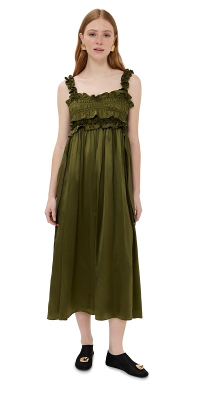 Cecilie Bahnsen Giovanna Dress Olive
