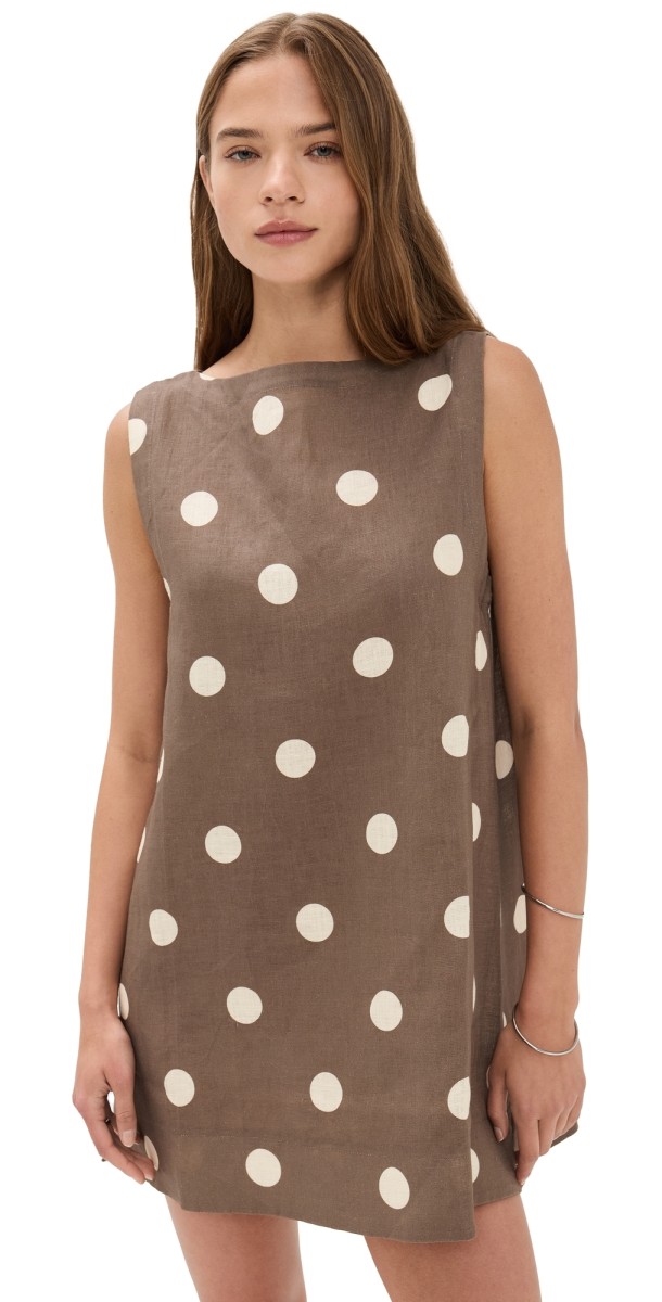 VRG GRL Aftersun Linen Mini Dress Spot
