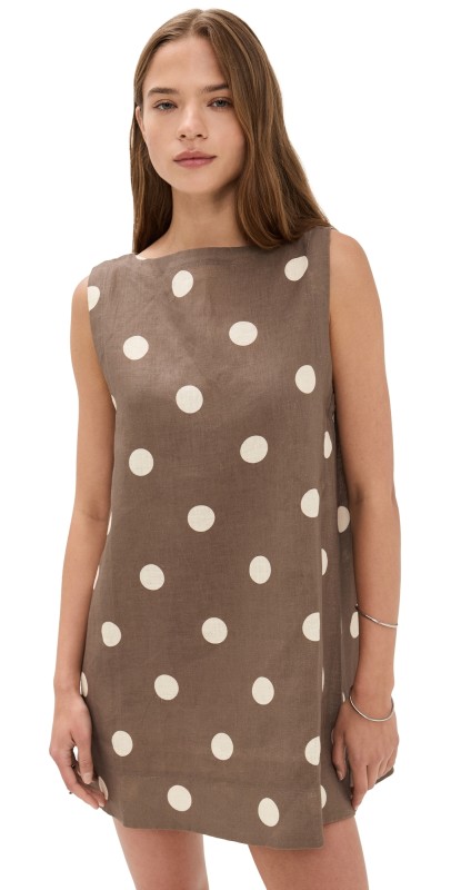 VRG GRL Aftersun Linen Mini Dress Spot