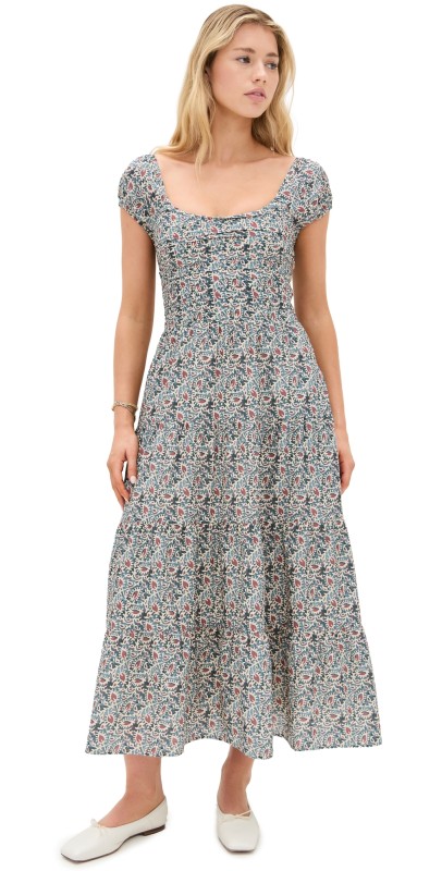PAIGE Marchella Dress Botanical Blue Multi