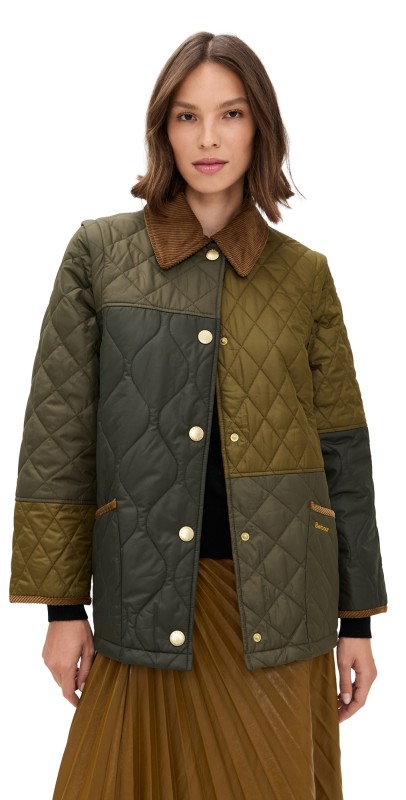 Barbour Lorrie Quilted Jacket Fern Leaf/Sage/Light Sage