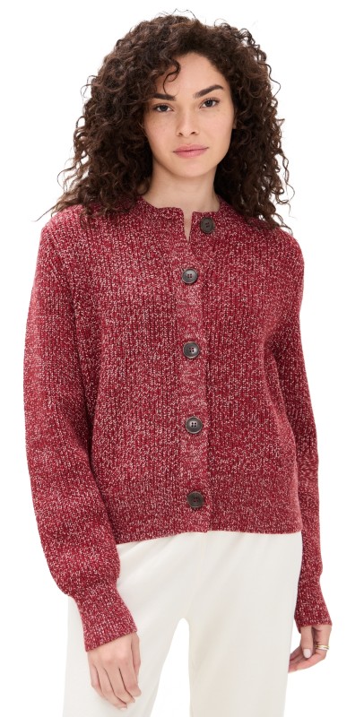 Varley Patricia Rib Cardigan Red Flecked