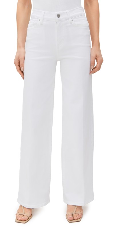 FRAME Le Slim Palazzo Jeans White