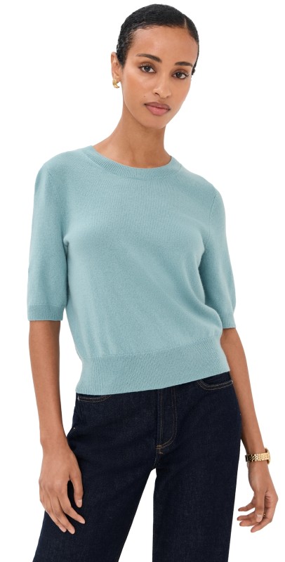 Veronica Beard Shana Cashmere Sweater Antique Blue