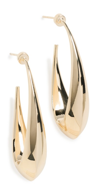 Jennifer Zeuner Jewelry Liliana Hoops 2.5 Gold