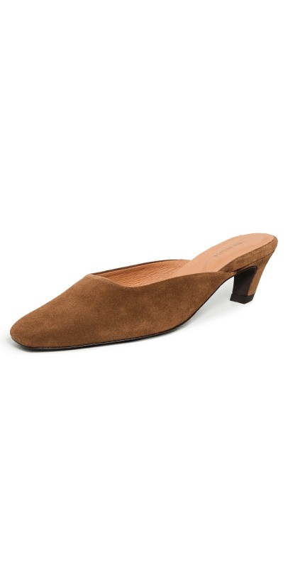 Free People Avenue Heels Cognac Suede