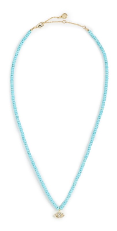 BaubleBar Iman Necklace Blue/Gold