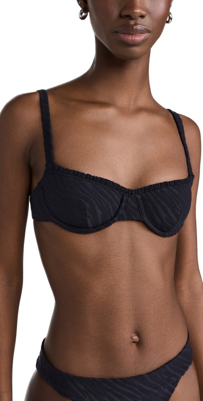 Onia Marilyn Bikini Top Black