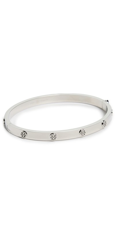 Tory Burch Miller Studs Hinge Bracelet 5mm Tory Silver