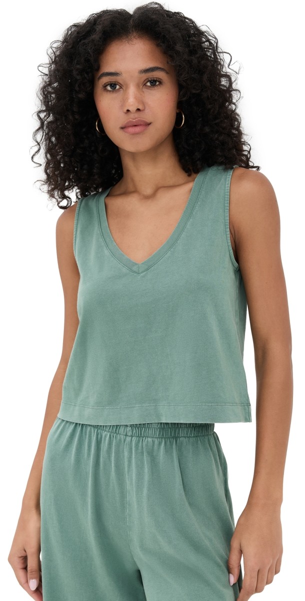 Z Supply Sloane V Neck Tank Hunter Green