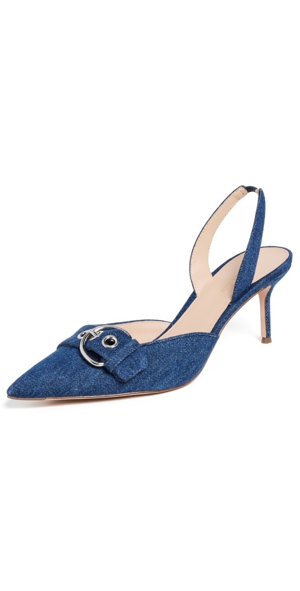 Veronica Beard Roxy Heels Mountain Blue
