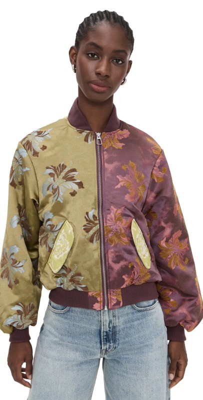 ALÉMAIS Adriana Jacquard Bomber Jacket Multi