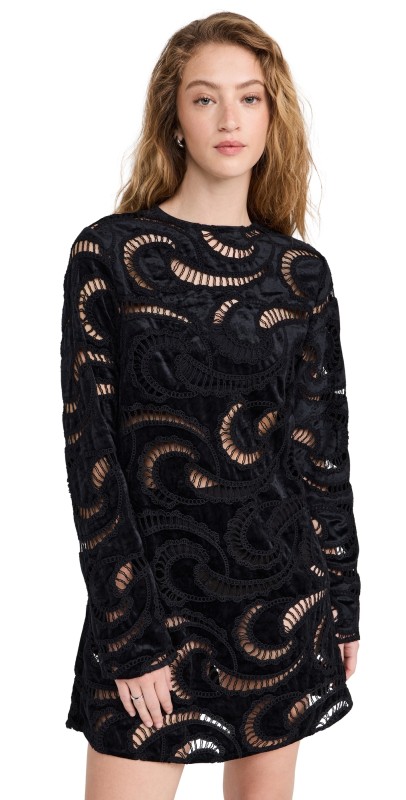 Atelier 17.56 Luna Velvet Dress Black
