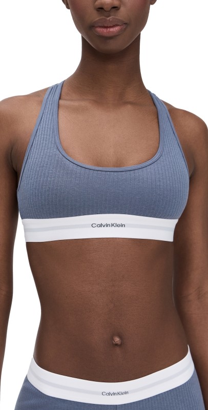 Calvin Klein Underwear Modern Rib Lightly Lined Bralette Grisaille