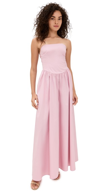 Susana Monaco Poplin Drop Waist Tube Dress Cotton Candy
