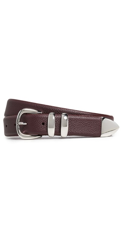Anderson's Narrow Soft Grained Calf Leather Belt Oxblood