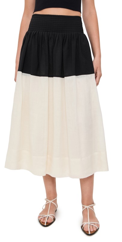 Sea Nicola Ramie Midi Skirt Multi