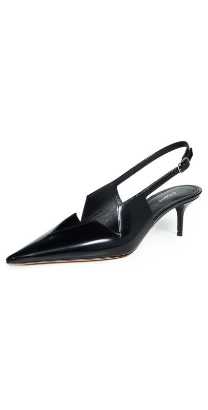 Coperni Gloss Star Cut Out Low Pumps Black