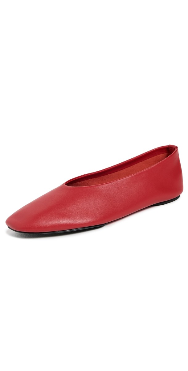 St. Agni Soft Glove Ballet Flats Rosso