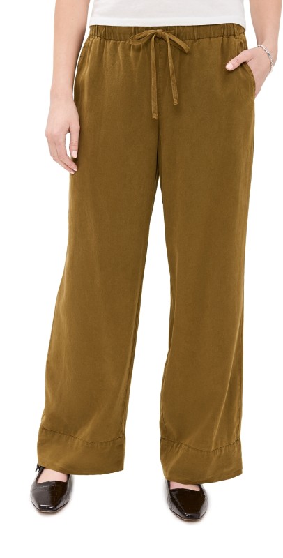 Alex Mill Riley Pants in Lyocell Khaki Brown