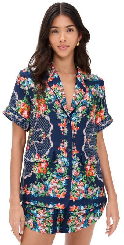 Cara Cara Portofino Top Gemma Scarf Navy