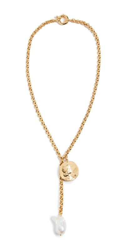 Timeless Pearly Y Chain Necklace Gold
